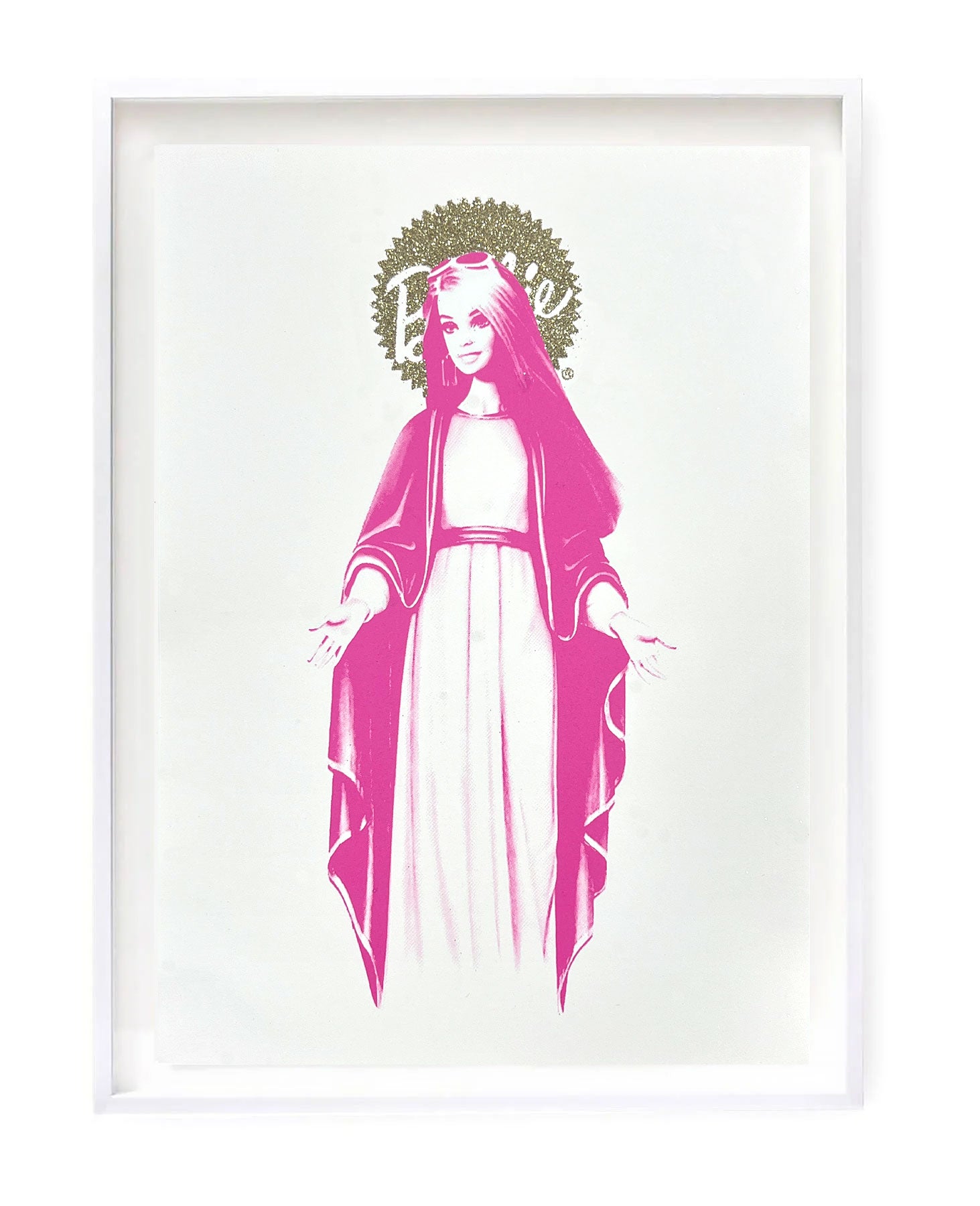 In Brands we Trust - Pink Halo A4 by Heath Kane