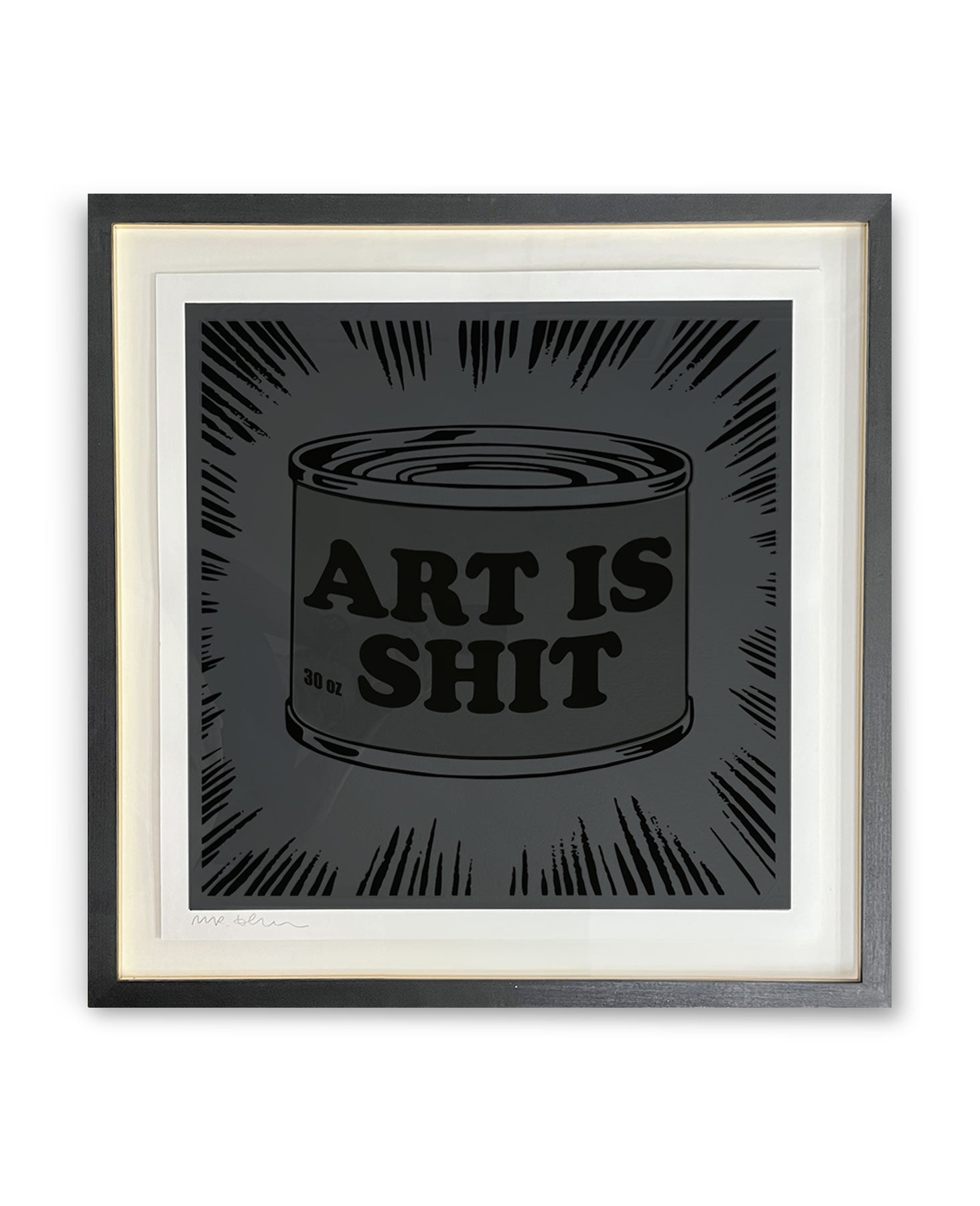 Art is Shit All Black original - by Mr Edwards