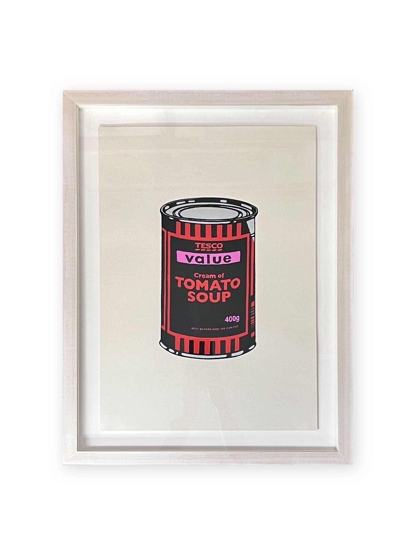 Soup Can (black, orange and pink) by Banksy / WCP