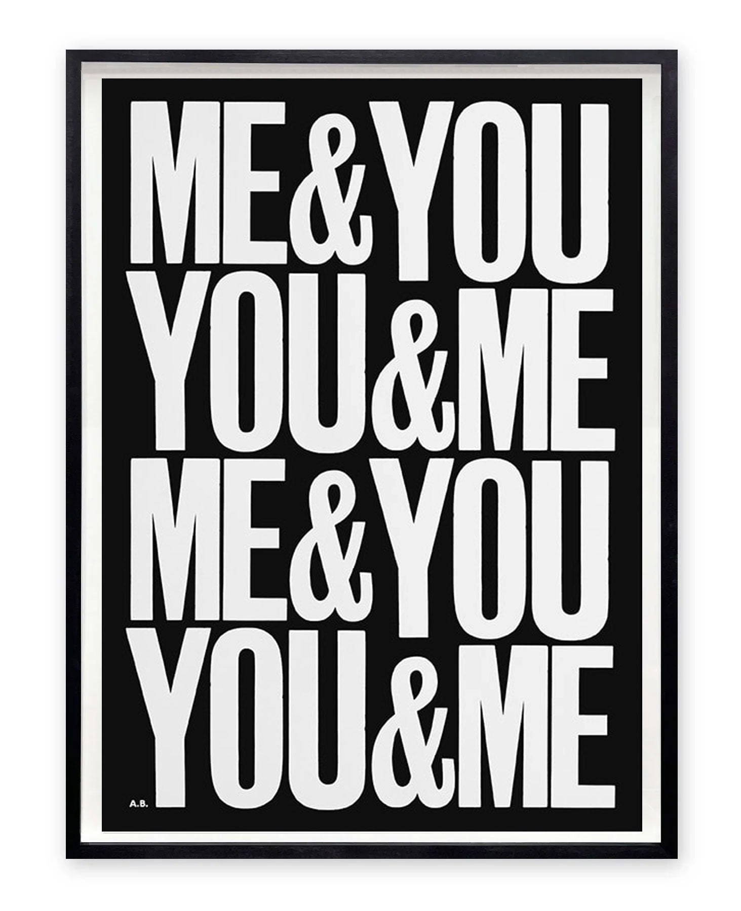 Me&You&You&Me by Anthony Burrill
