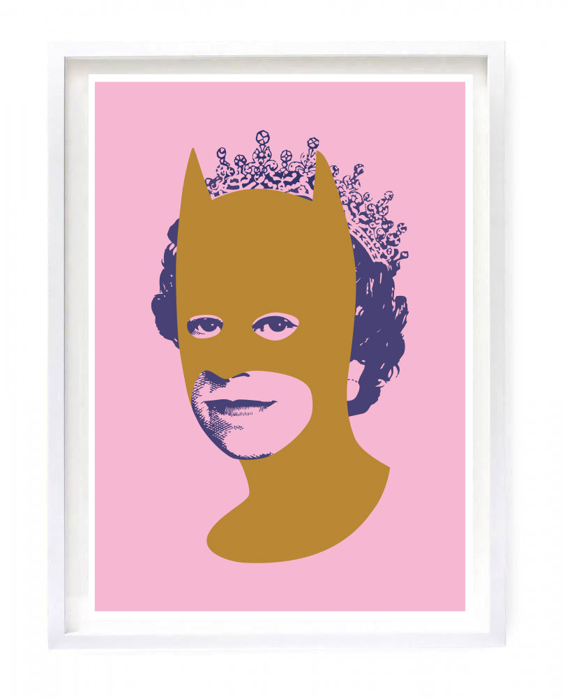Rich Enough to be Batman - Gold, Blue and Pink Digital Print