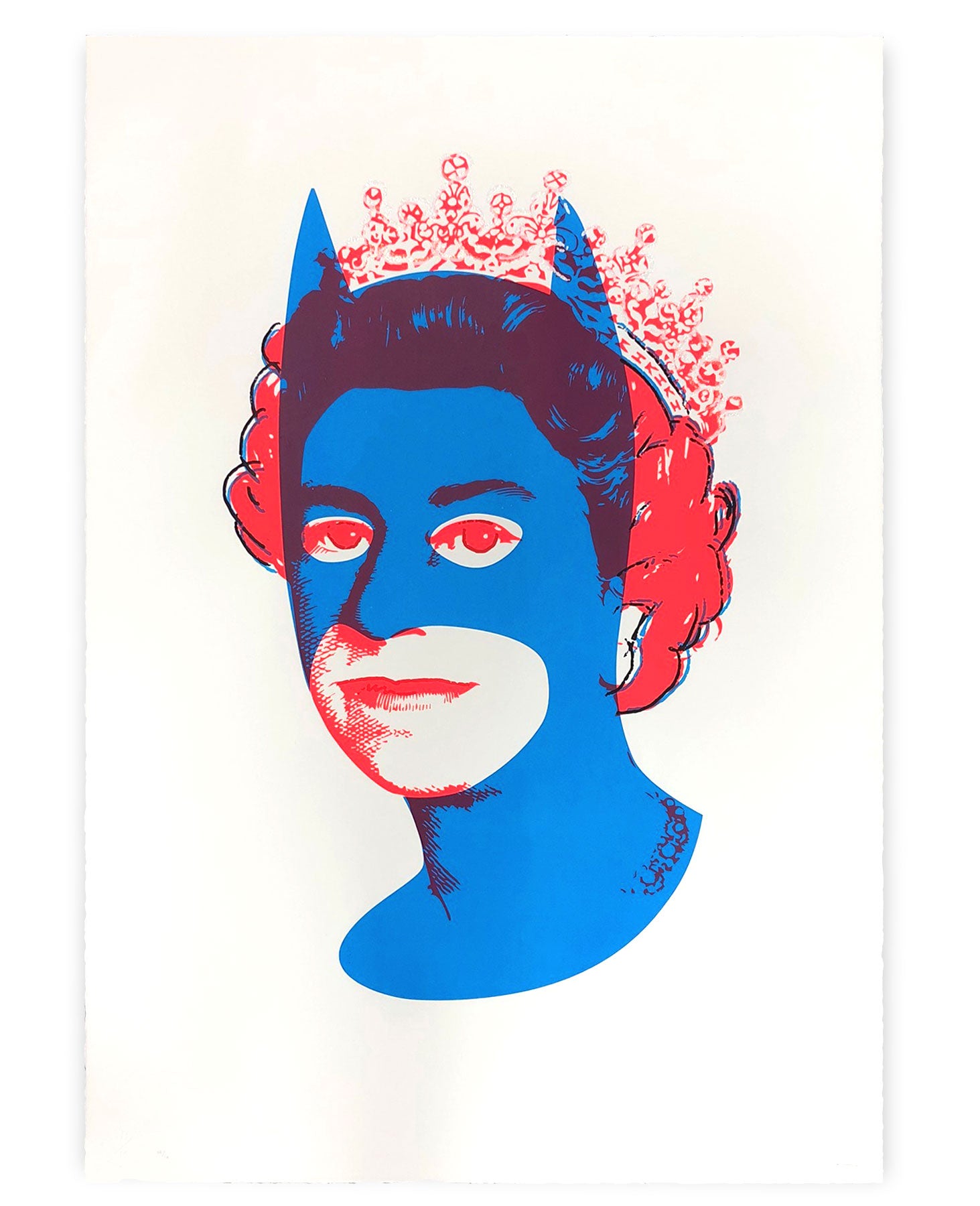 Rich Enough to be Batman - Blue and Neon Red Large edition