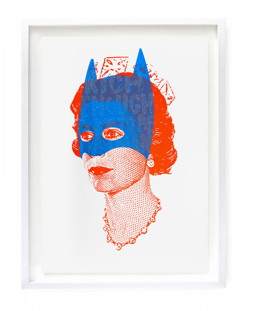 Rich Enough to be Batman - Elizabeth Blue, Red, Glitter A2