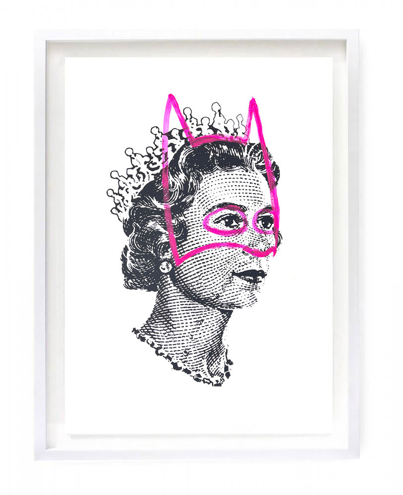 Rich Enough to be Batman - Lizzie Black with hand painted masked - A1