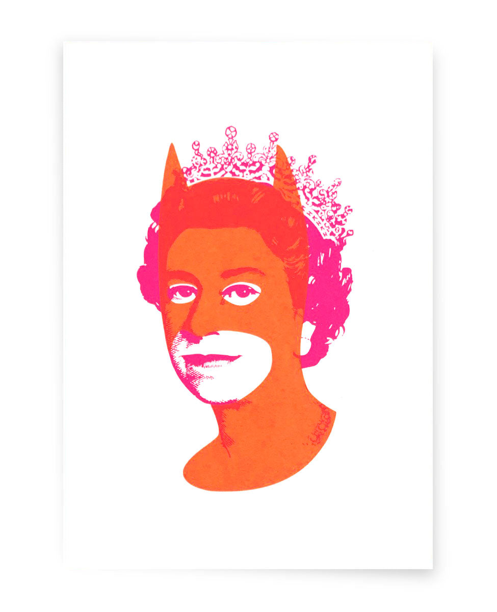Rich Enough to be Batman - Neon Orange and Pink A5 by Heath Kane