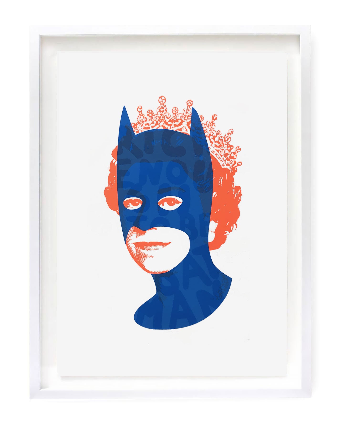 Rich Enough to be Batman - Neon Blue and Orange by Heath Kane