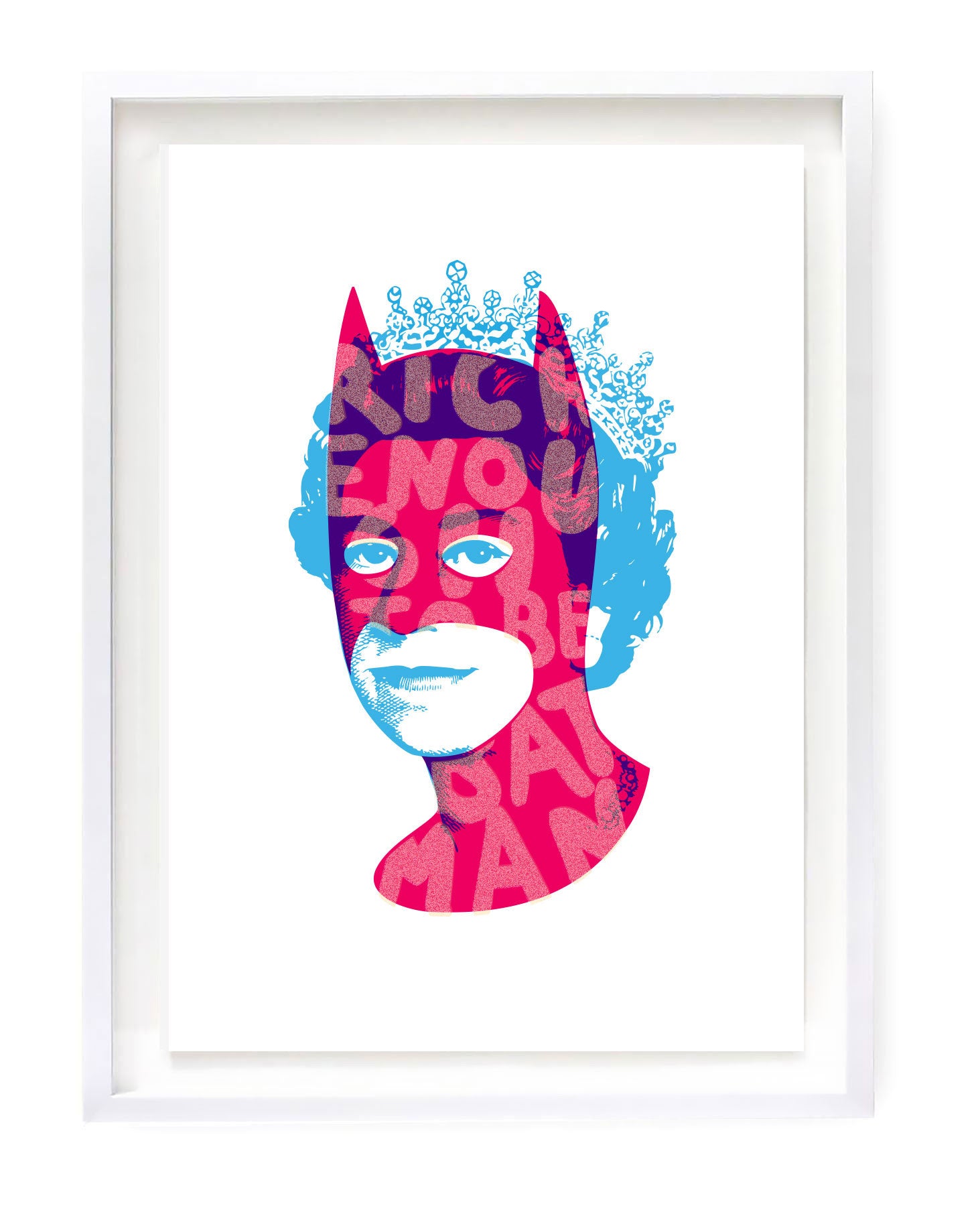 Rich Enough to be Batman - ACBF Neon Red and Blue A3 edition