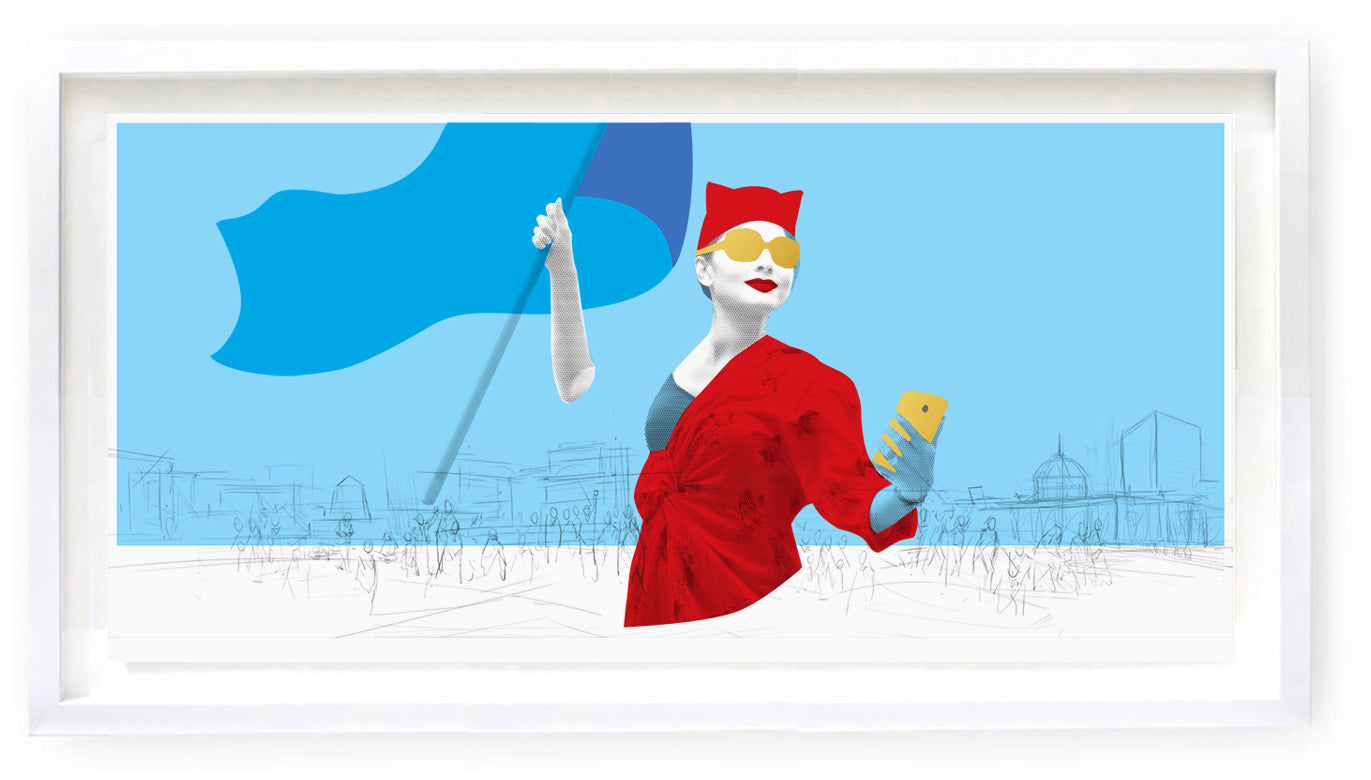 When the Revolution Starts inspired by "Liberty Leading the People". Artwork by Heath Kane
