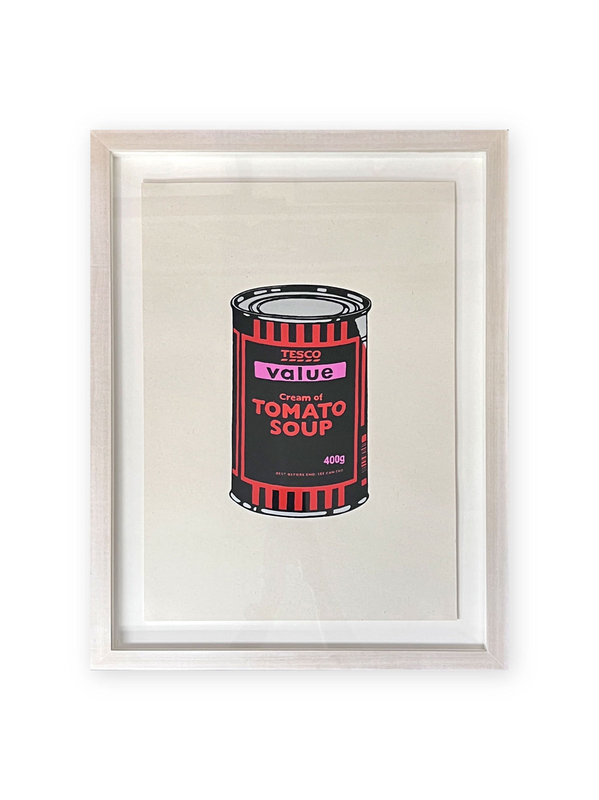 Soup Can (black, orange and pink) by Banksy / WCP