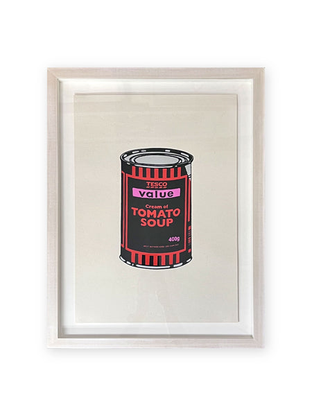 Soup Can (black, orange and pink) by Banksy / WCP