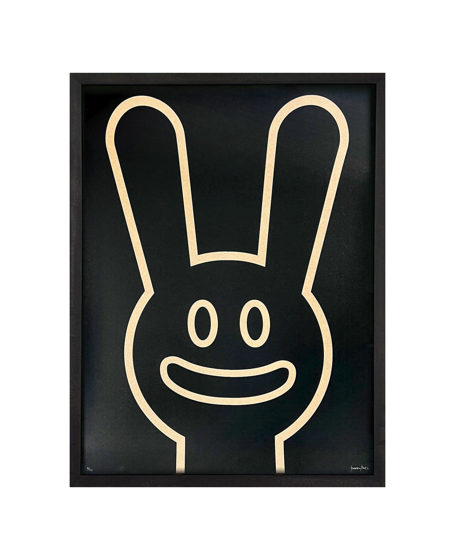 Black Bunny framed by Nancy Guerrero