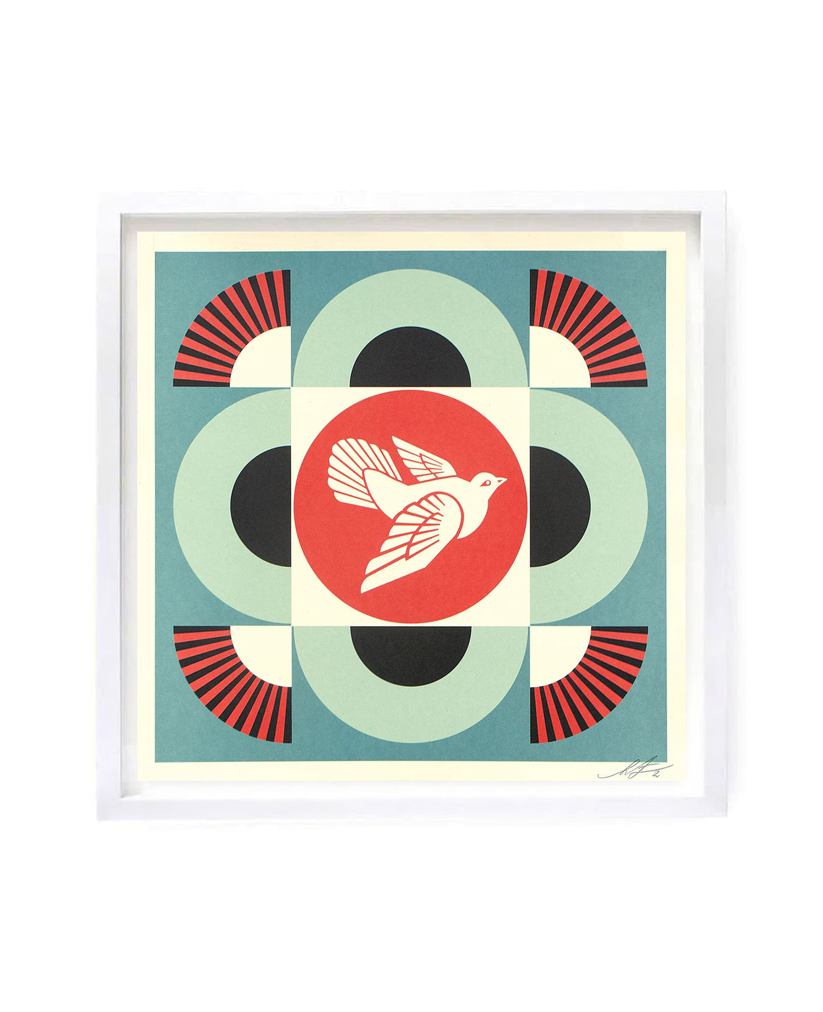 Geometric Dove by Shepard Fairey available from Heath Kane Gallery