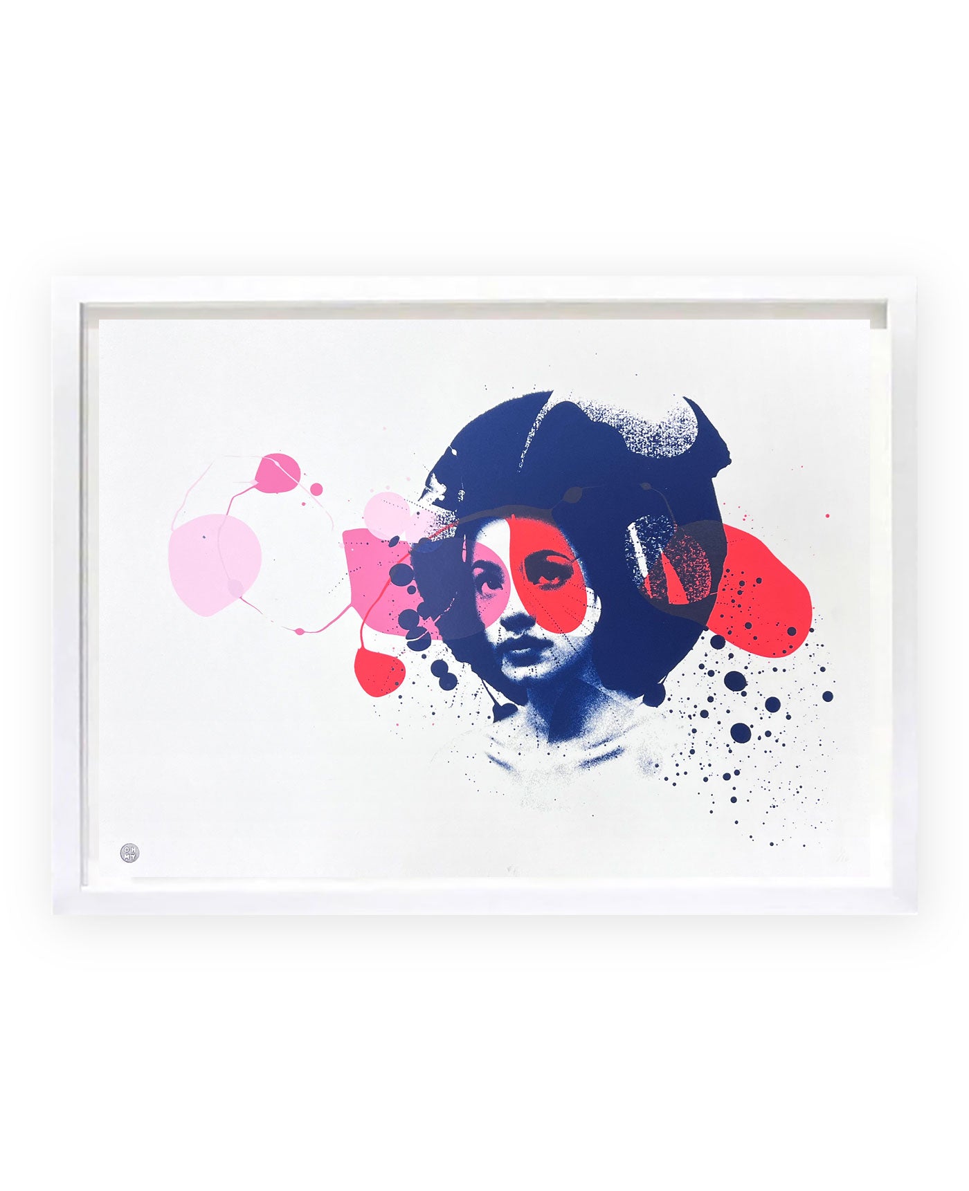 Isotype A3 pink, red and blue by Mark Yates exclusive to Heath Kane Gallery