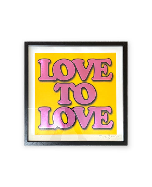 Love to Love ... Yellow (framed) by Oli Fowler