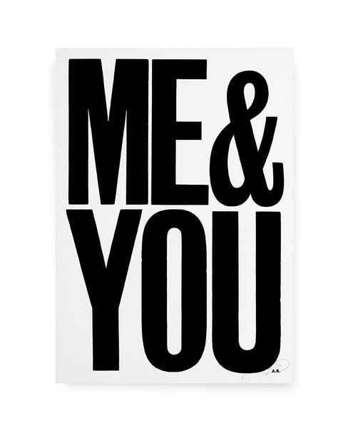 Me & You by Anthony Burrill