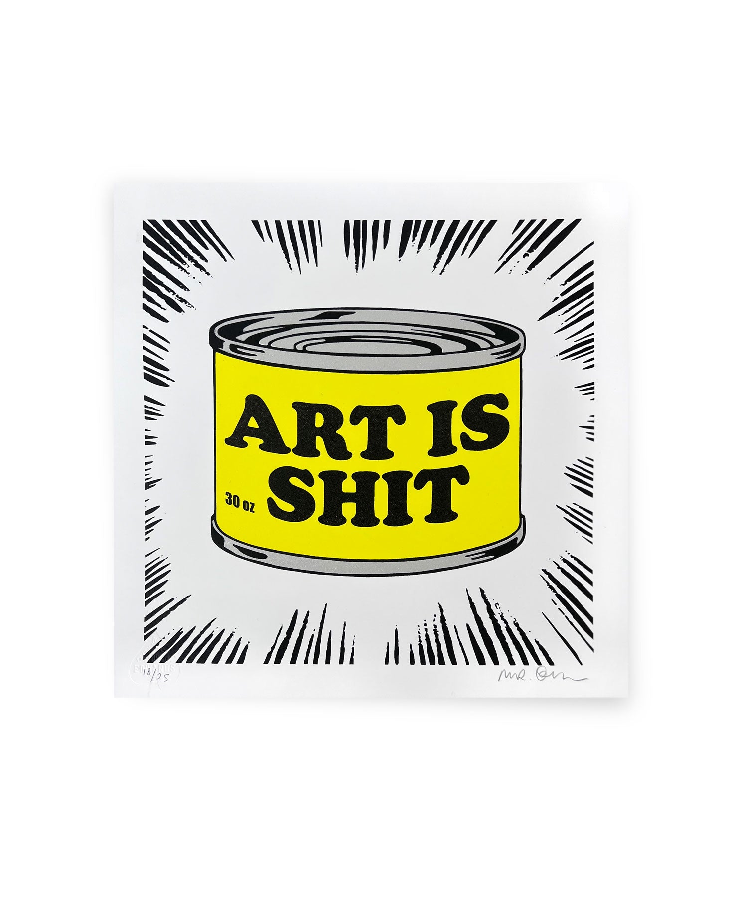 Art is Shit (Silver/Yellow)- by Mr Edwards