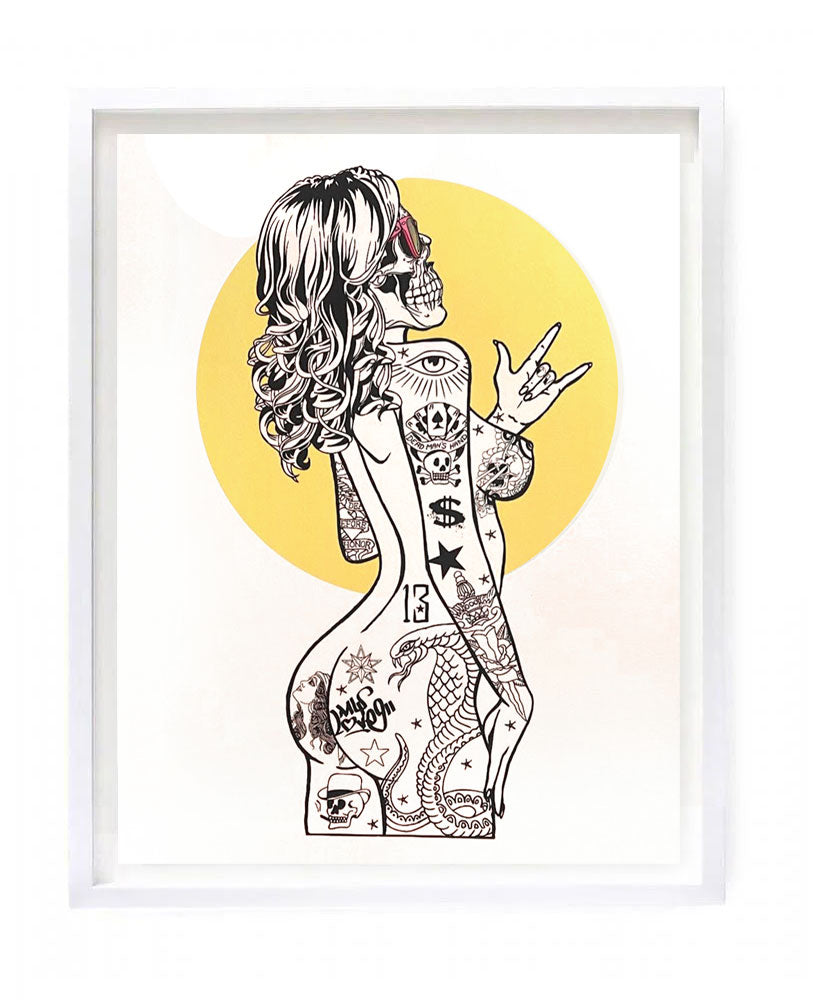 'Tat Girl' limited edition print by Rugman