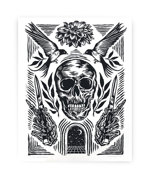 Switchblade Skull by Josh Criswell aka Crozzdraws