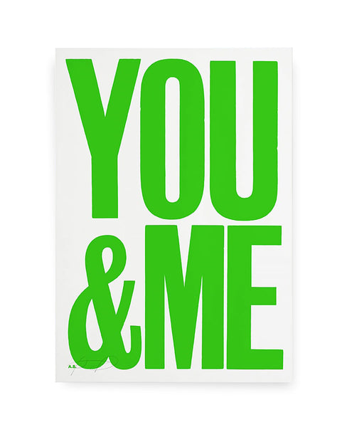 You & Me by Anthony Burrill (framed)