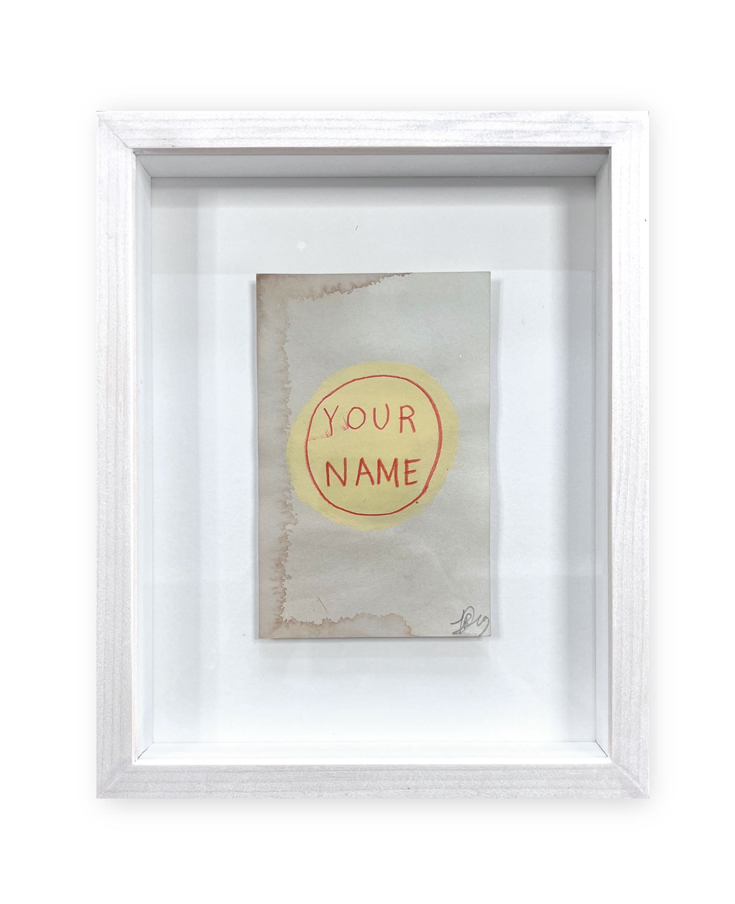 Your Name (Yellow) by David Bray available from Heath Kane Gallery