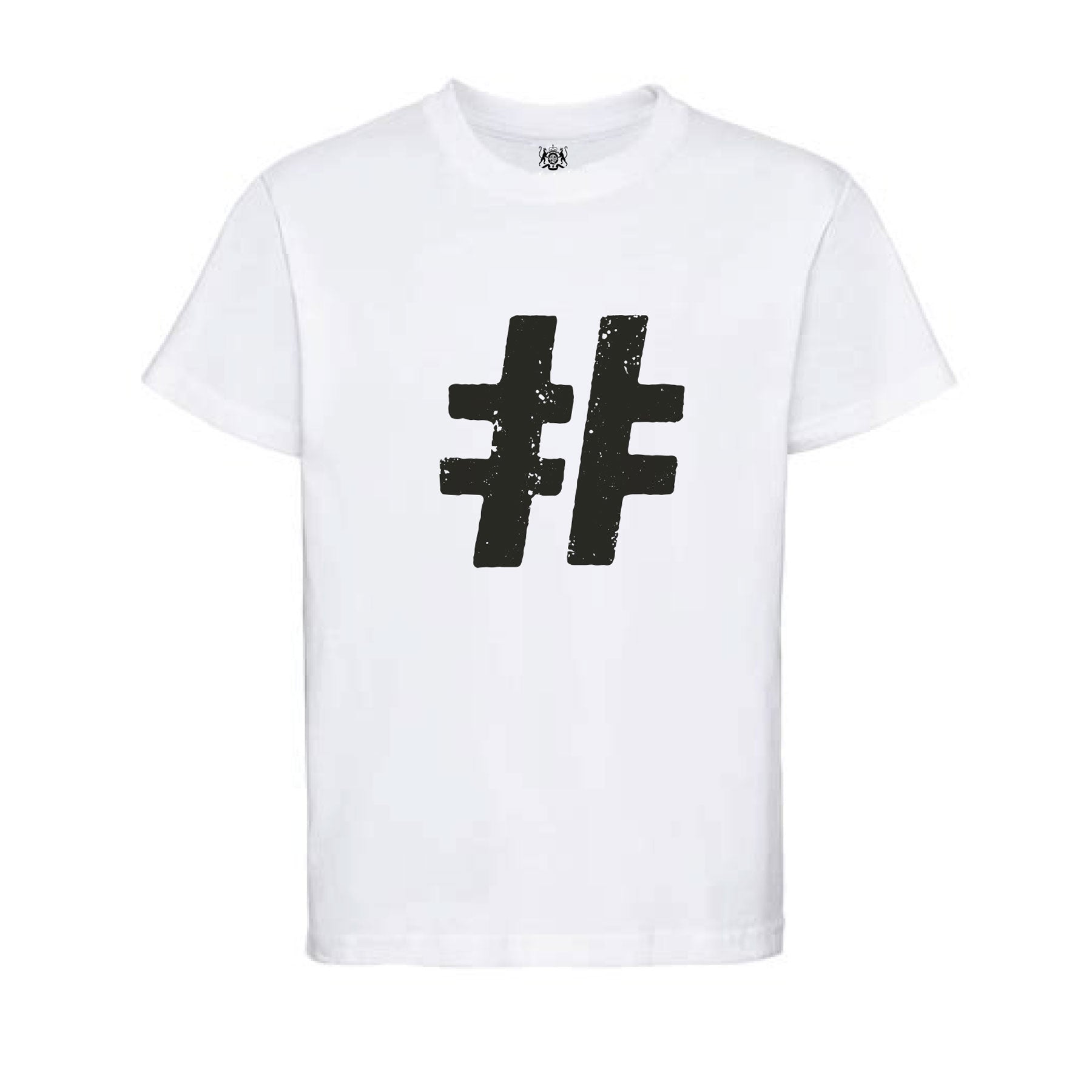 Happy Propaganda T-Shirt in white with black hashtag