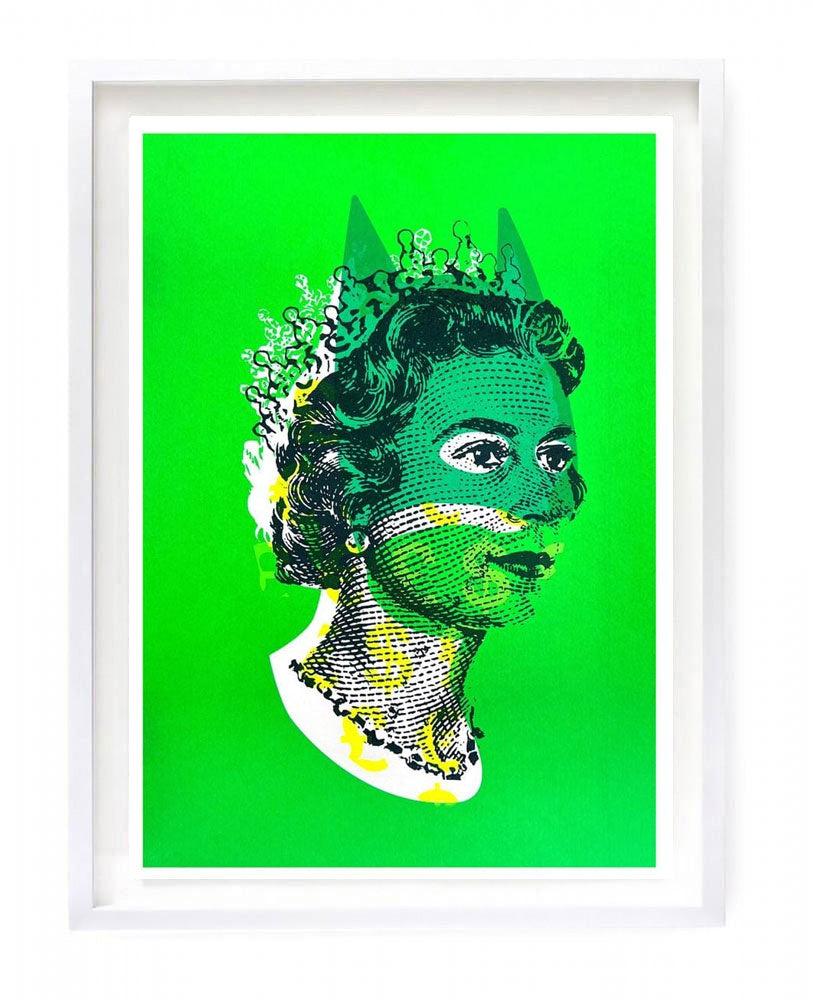 Rich Enough to be Batman - Lizzie - Green and Neon Yellow Currency - A3