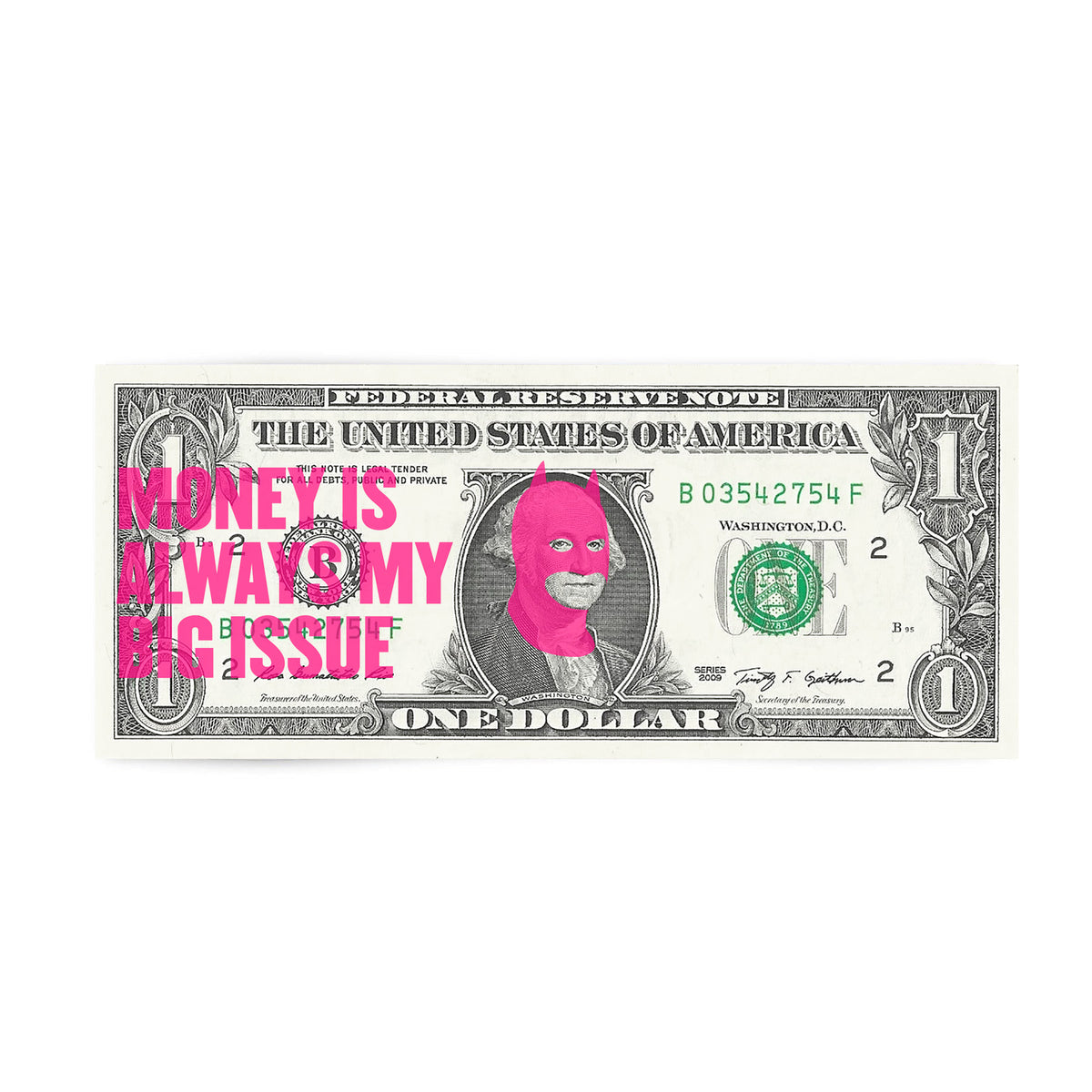 Rich Enough to be Batman - Money is Always My Big Issue US dollar note by Heath Kane