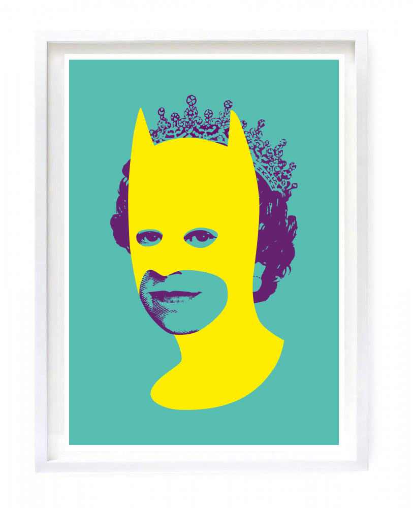 Rich Enough to be Batman - Yellow, Purple and Teal Digital Print