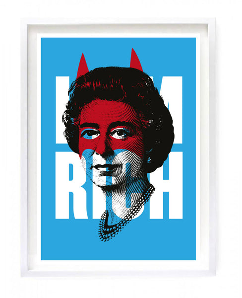 Rich Enough to be Batman - HRH I am Rich Blue and Red - A3
