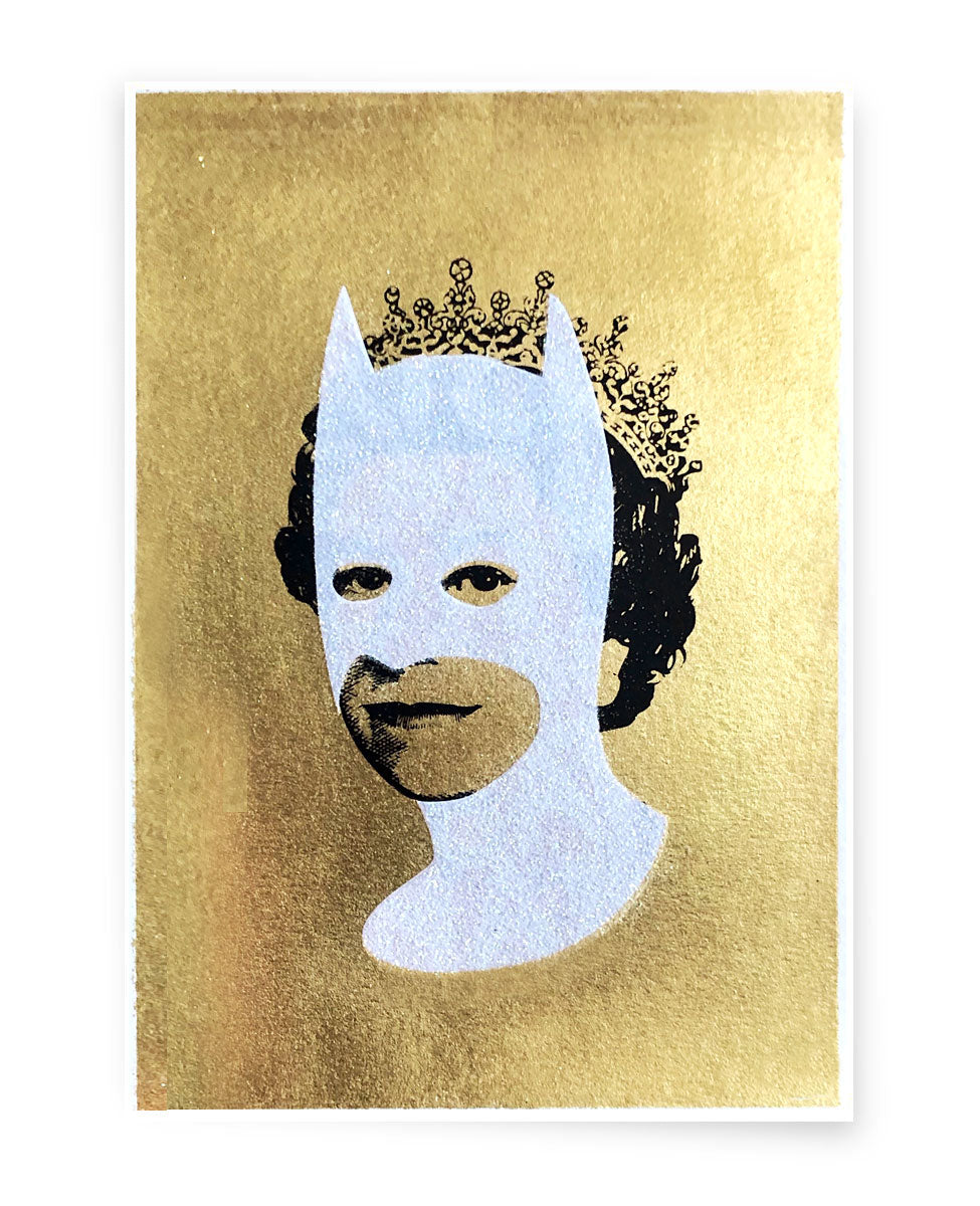 Rich Enough to be Batman - Gold Leaf and Diamond Glitter A5