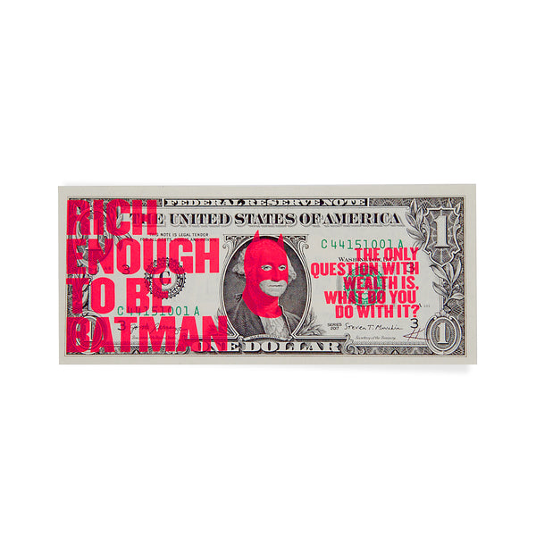 Rich Enough to be Batman - US Dollar Note
