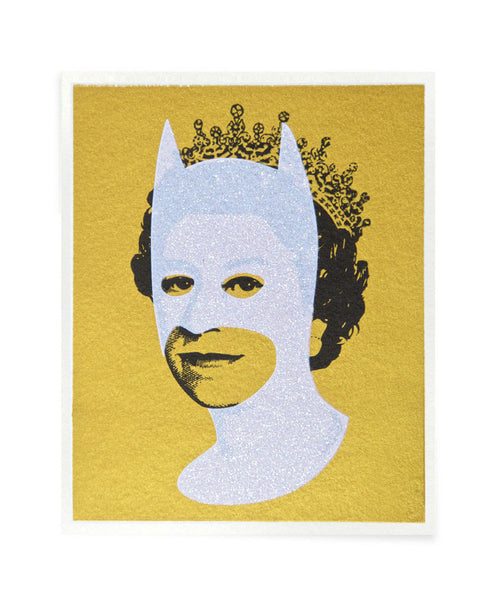 Rich Enough to be Batman - Diamond White, Black and Gold Postcard Size