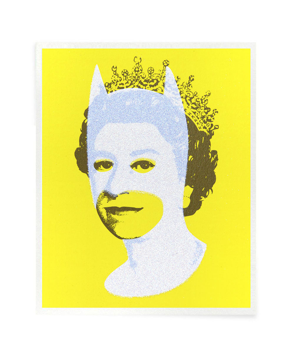 Rich Enough to be Batman - Diamond White and Yellow Postcard Size
