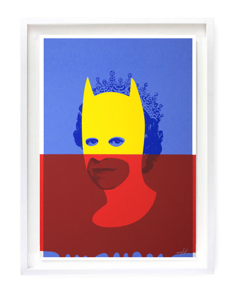 Rich Enough to be Batman - Drippy Red, Yellow and Blue A3