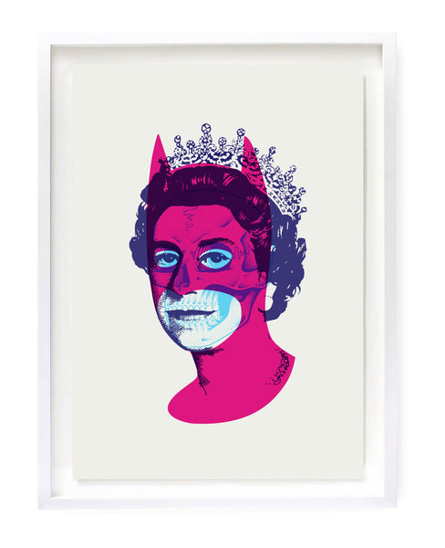 Rich Enough to be Batman - Pink and Blue Skull A3 edition
